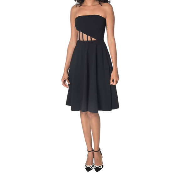 Dress the Population Dresses & Skirts - Dress the Population dress Anneli Asymmetrical Panel Strapless Large L